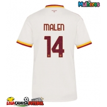 Camisa de Futebol AS Roma Donyell Malen #14 Equipamento Secundário Mulheres 2026-27 Manga Curta